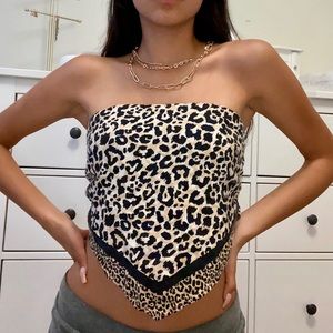Hollister Cheetah Print Tube Top